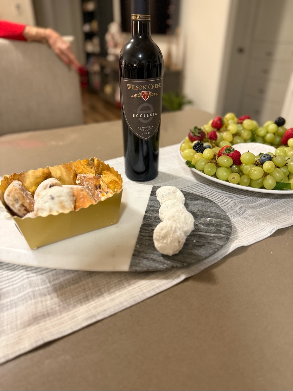 Crate & Barrel Two-tone marble and stone serving board. Retails $90 NWT
